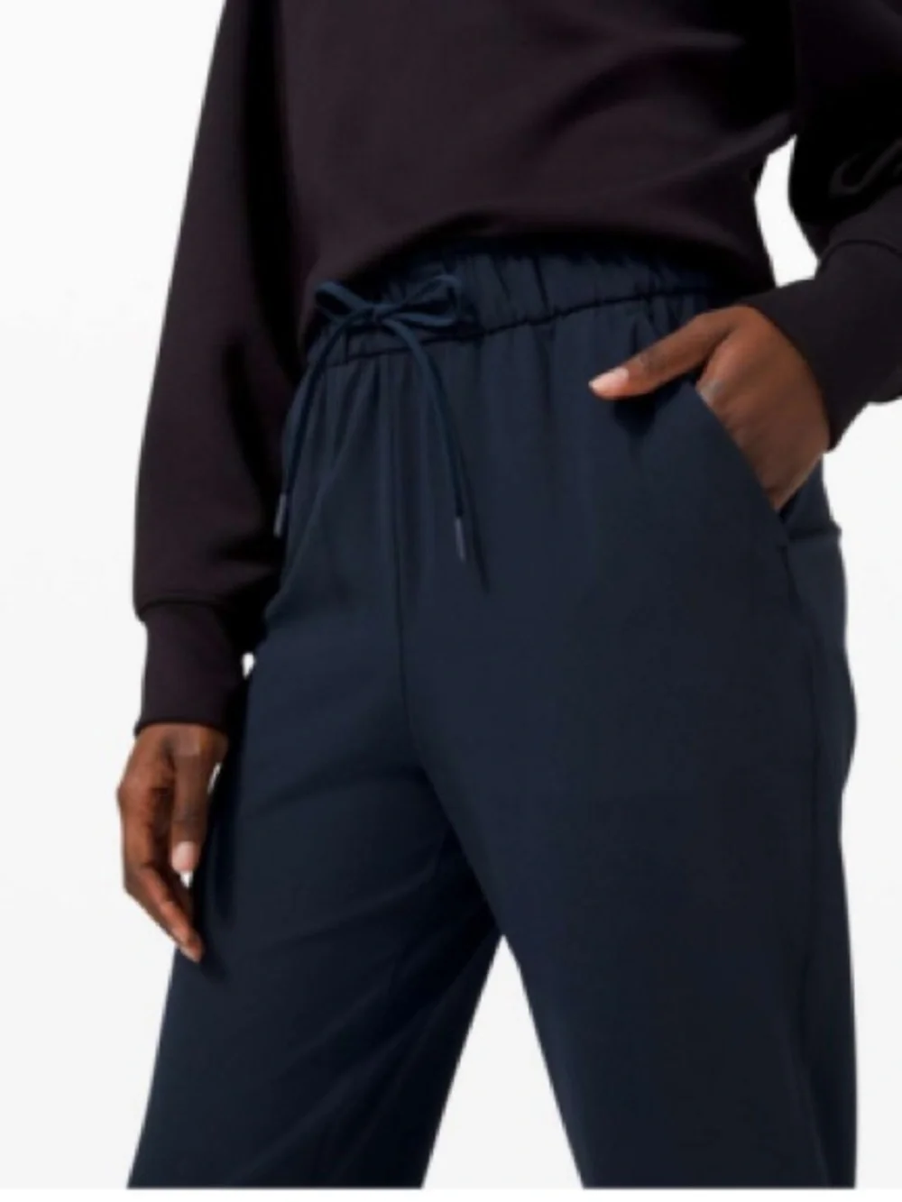 lululemon athletica Women's Navy Track Joggers with Drawcord Size 6